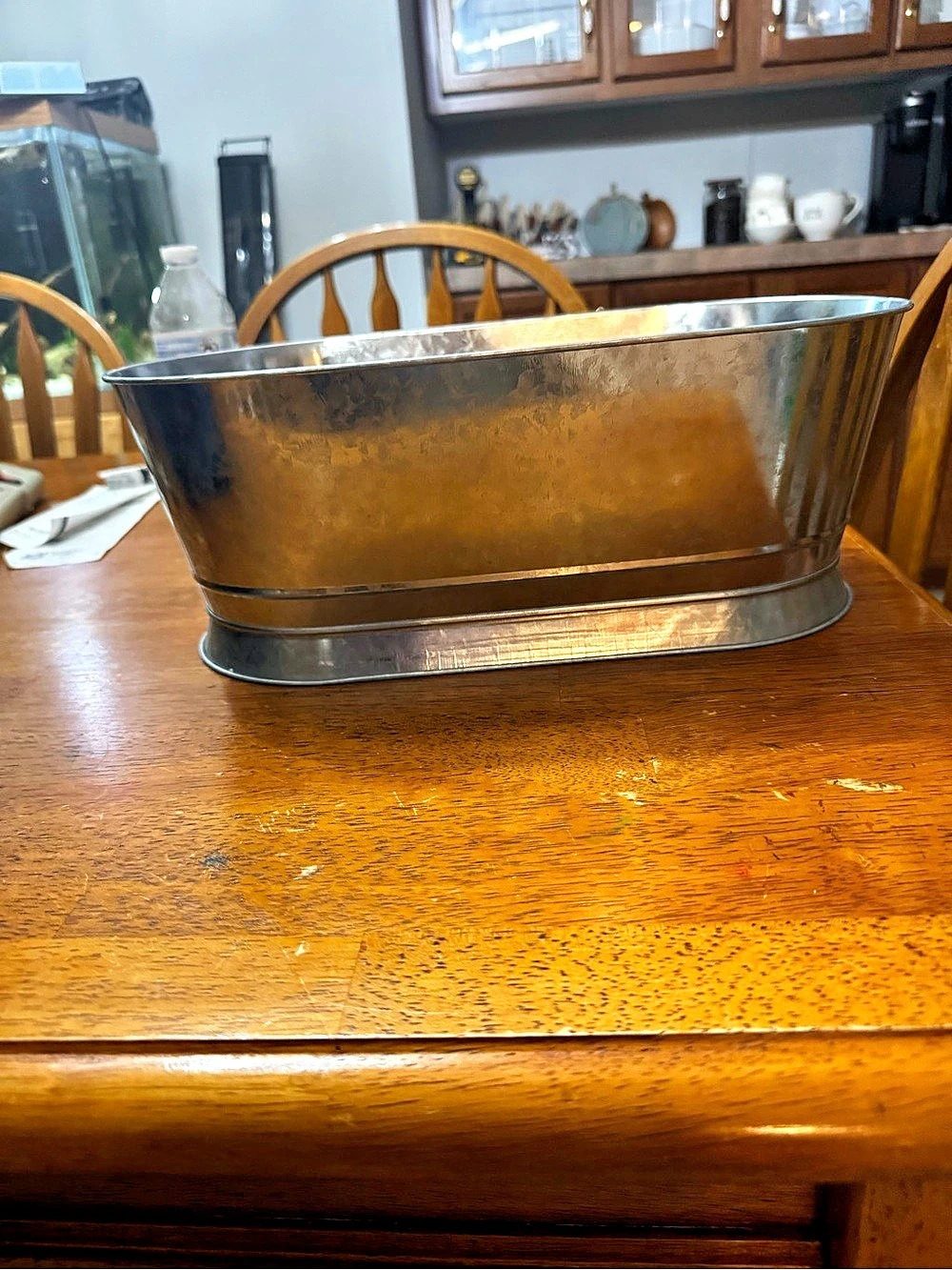 Silver Metal flower pot